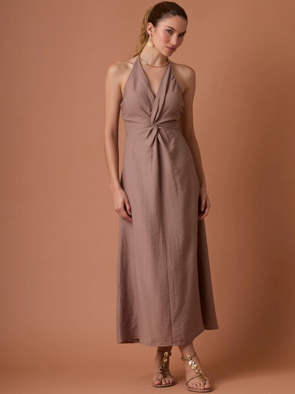 Bianca Long Dress Camel