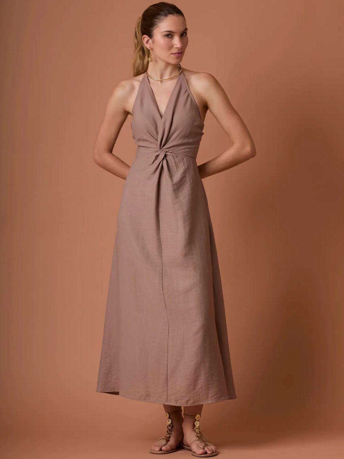 Bianca Long Dress Camel