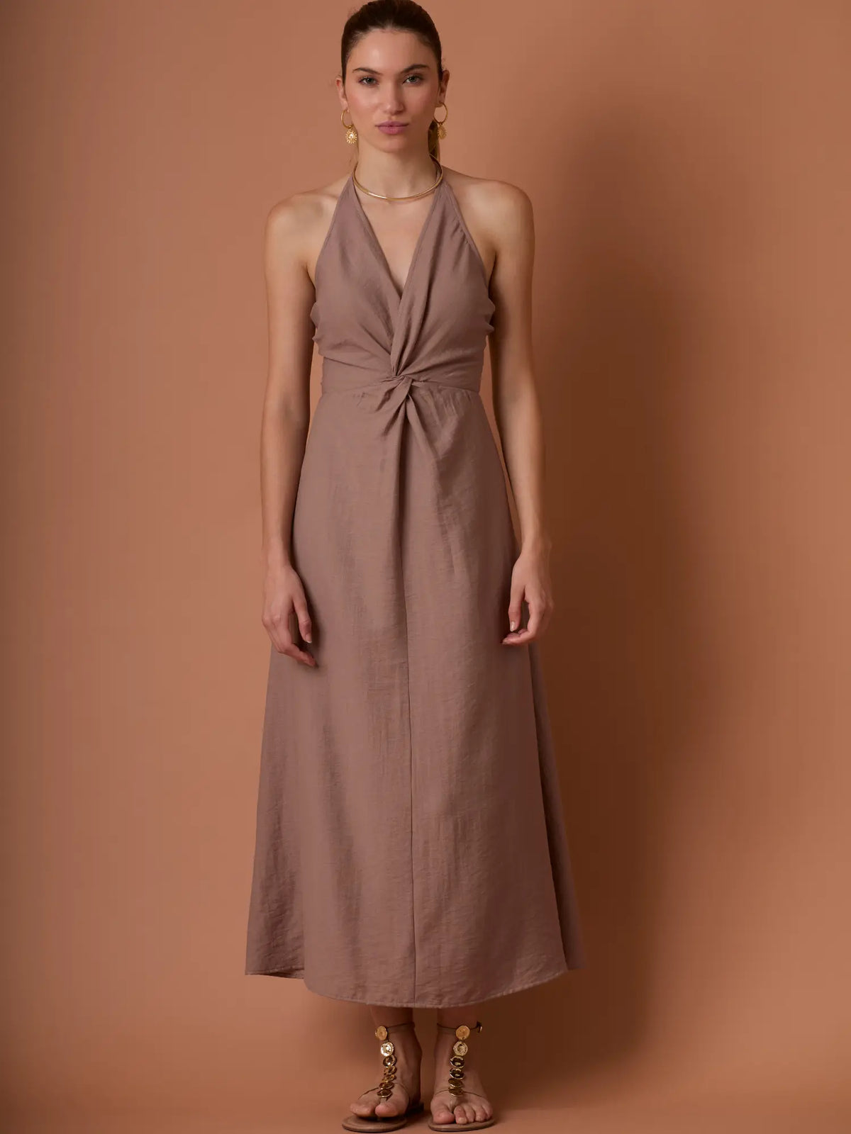 Bianca Long Dress Camel