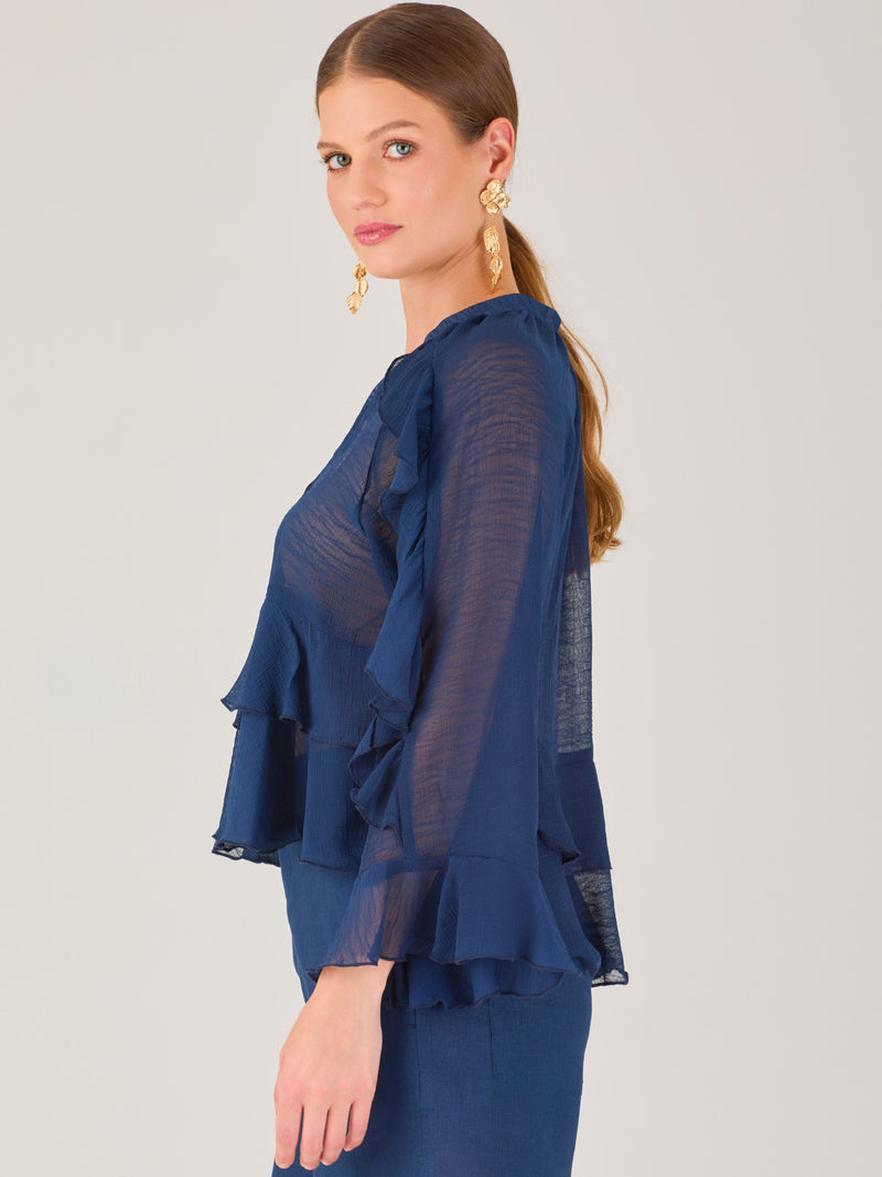 Alpha Blouse  Navy