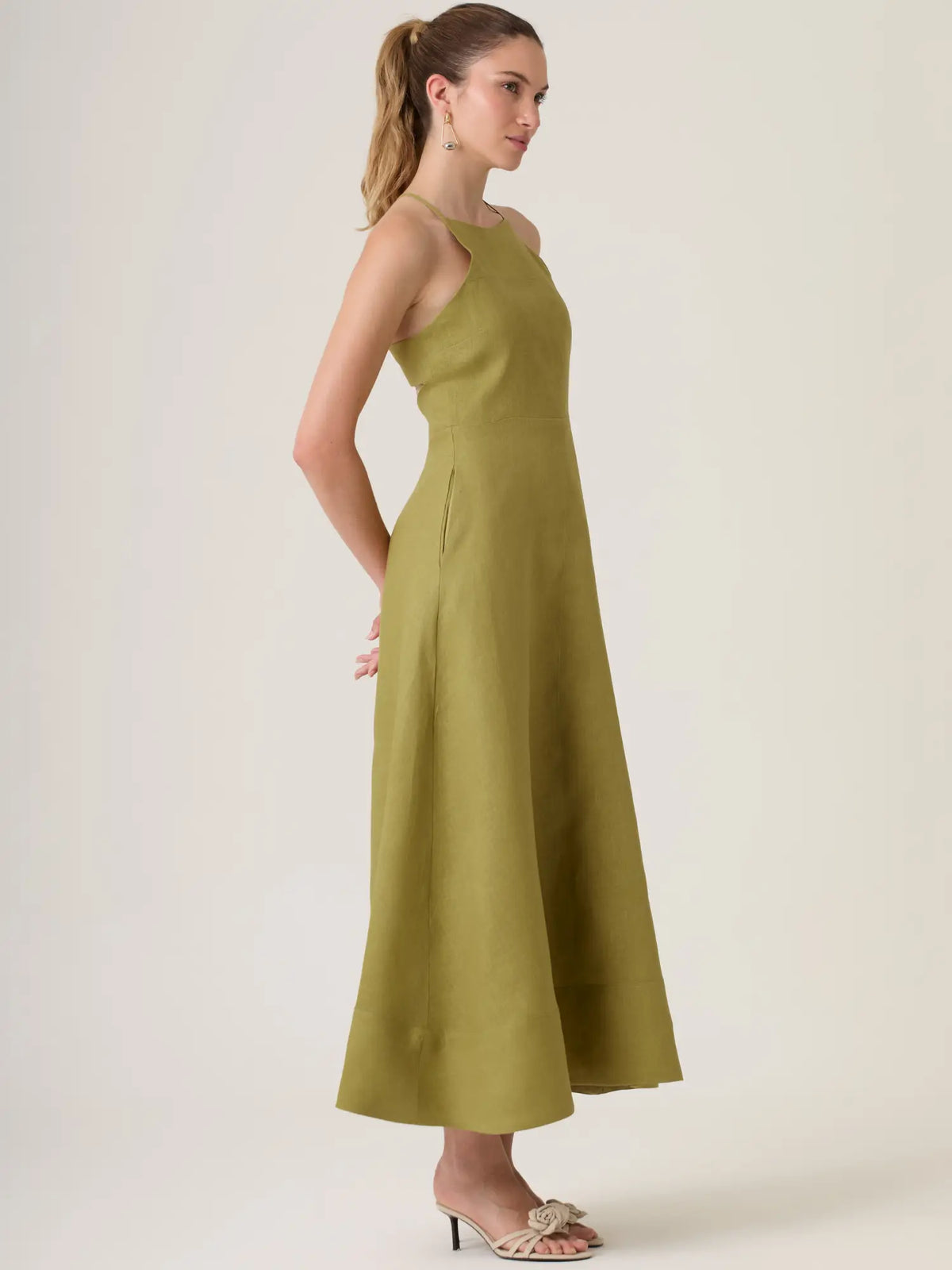 Gian Long Dress Olive