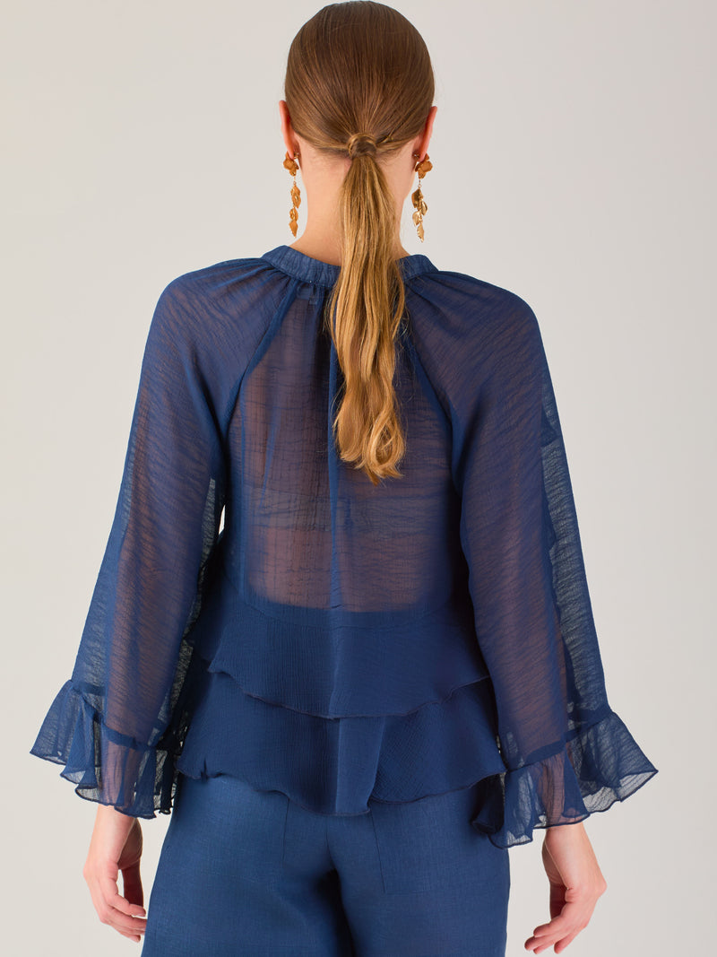 Alpha Blouse  Navy