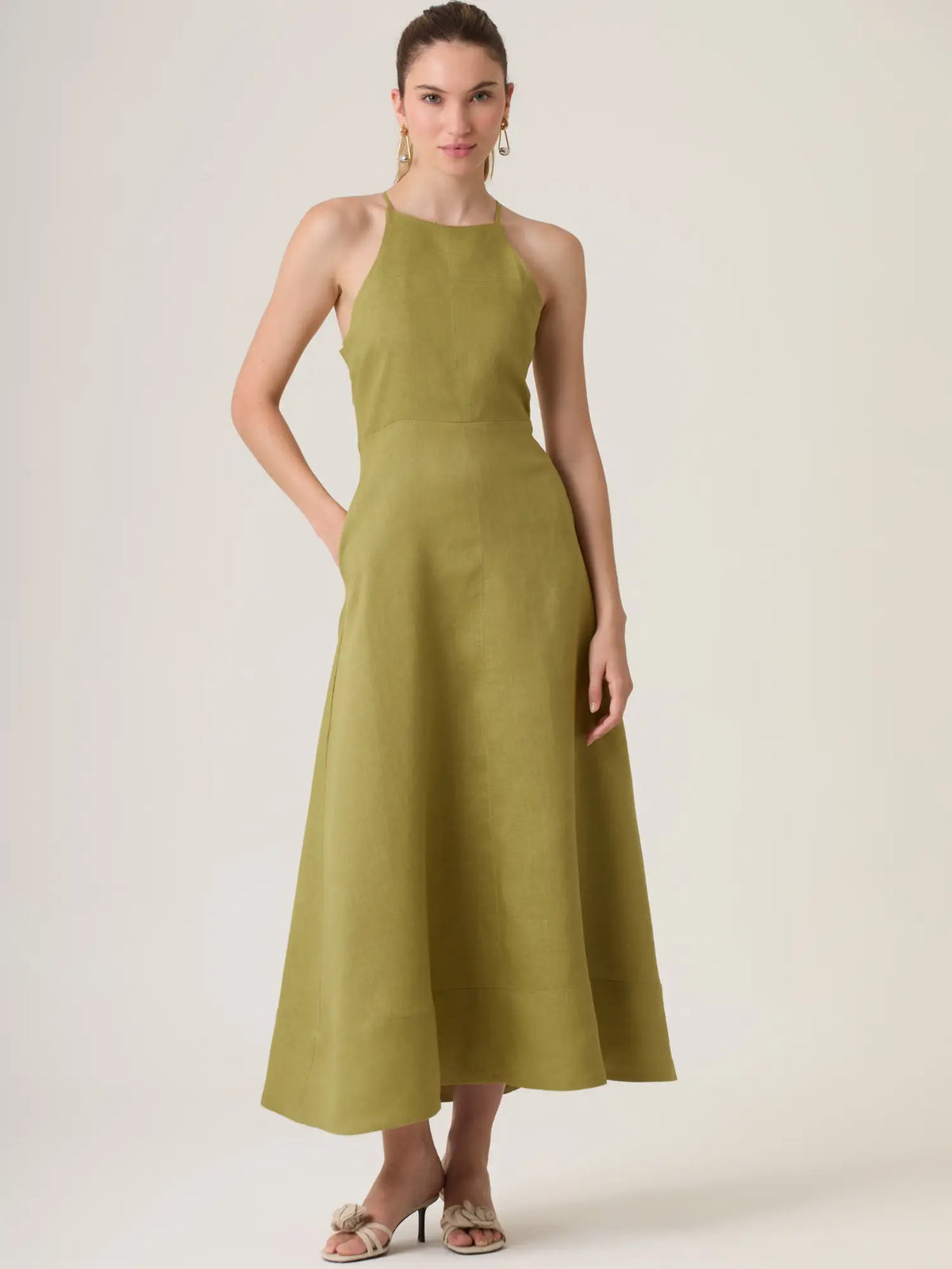 Gian Long Dress Olive