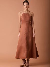 Gian Long Dress Brown