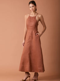 Gian Long Dress Brown