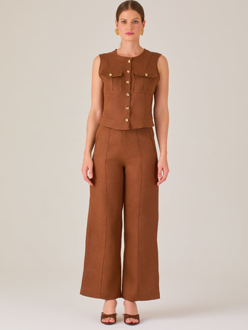 Kurnikova Long Pants Brown