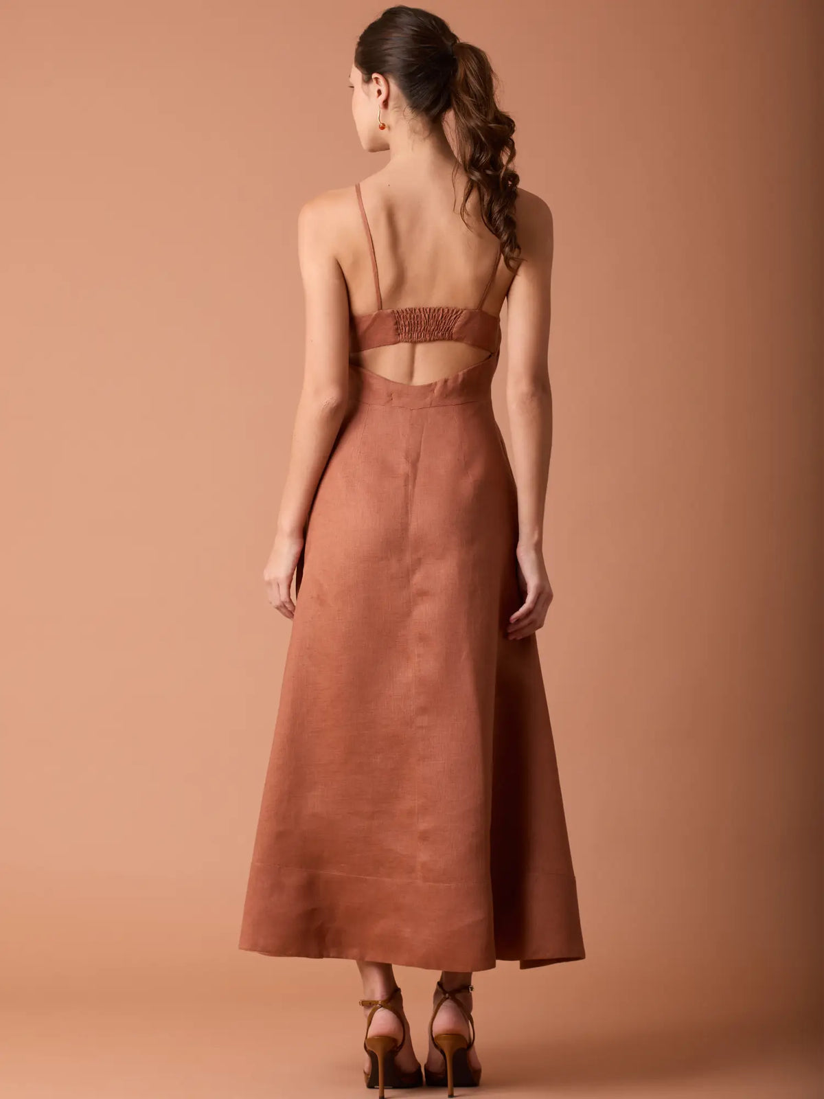Gian Long Dress Brown