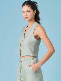 Aishani Blouse Green