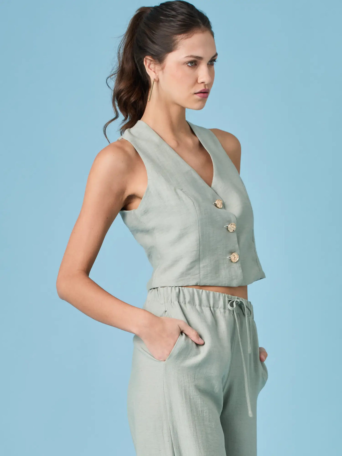 Aishani Blouse Green