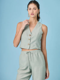 Aishani Blouse Green