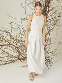 Arandany Long Dress White