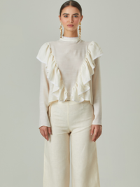 Marcella Pearl White Blouse