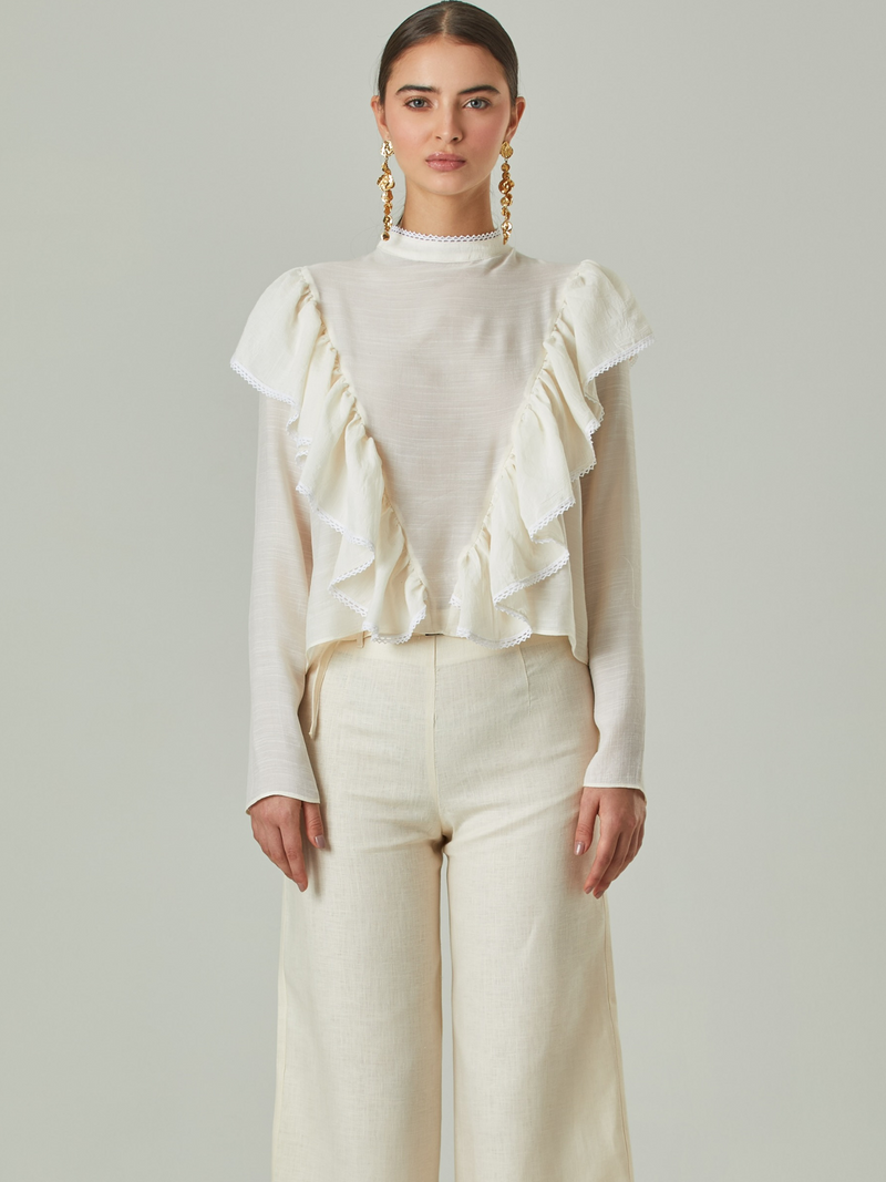 Blouse Marcella Pearl White