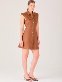 Serene Short Dress  Brown