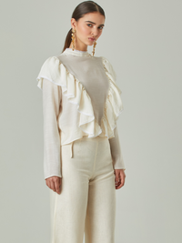 Marcella Pearl White Blouse