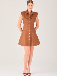 Serene Short Dress  Brown