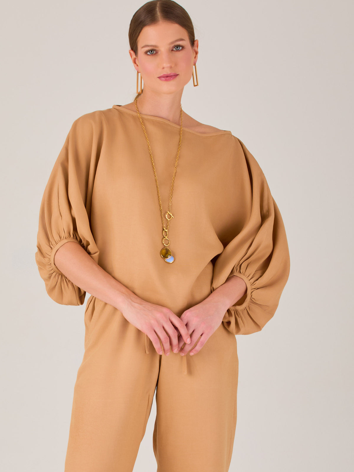 Textura Blouse Camel