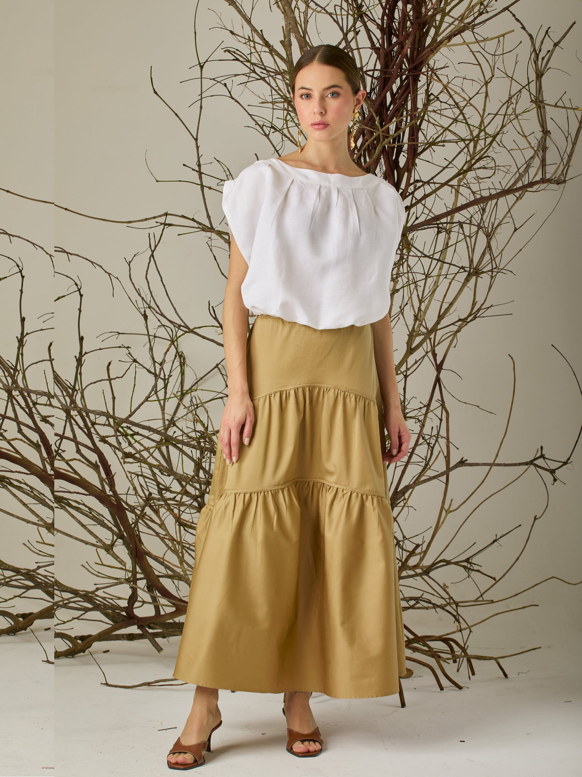 Silvina Long Skirt Camel