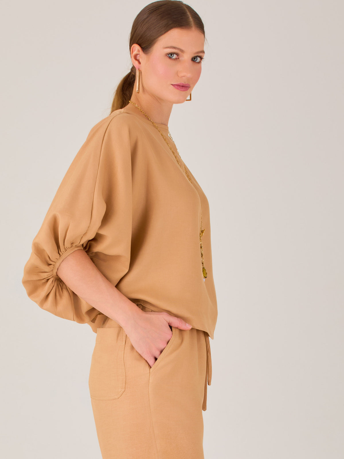 Textura Blouse Camel