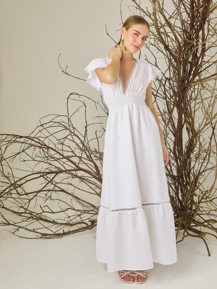 Malta Long Dress White