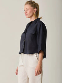 Caprina Blouse Navy