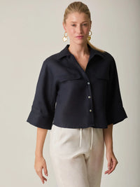 Caprina Blouse Navy