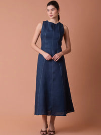 Palermo Long Dress Navy