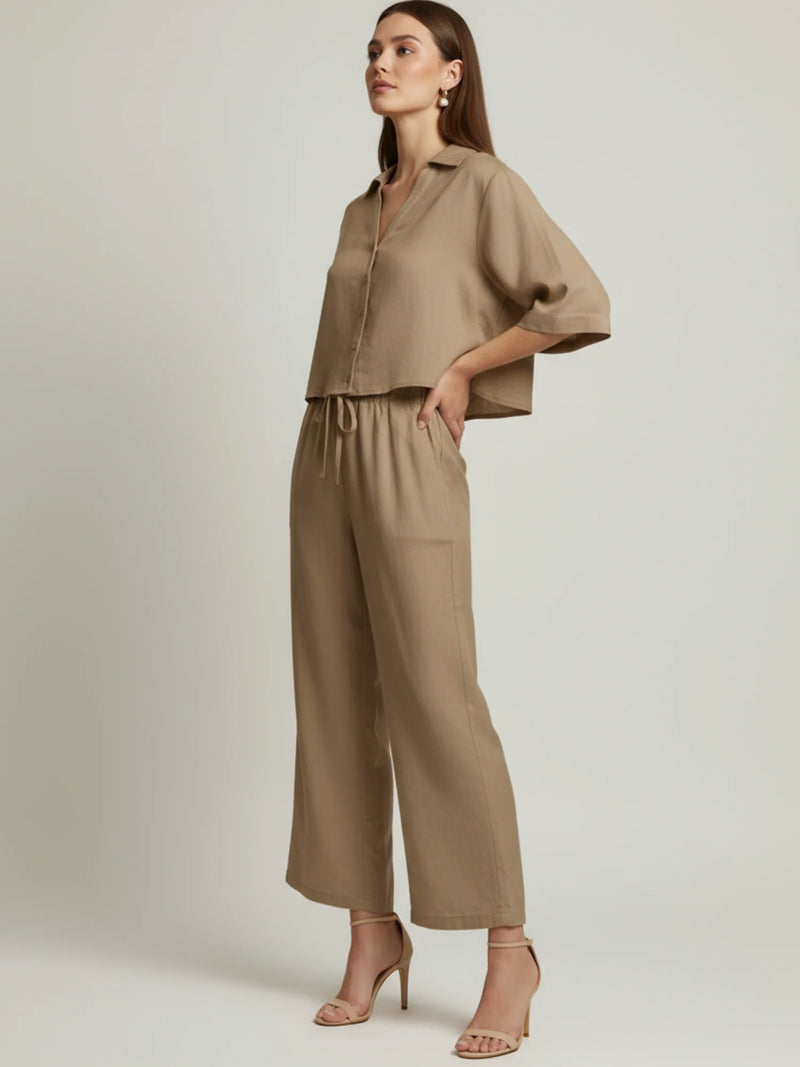 Oriental Long Pants Brown