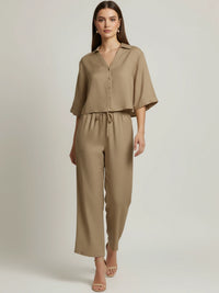Oriental Long Pants Brown