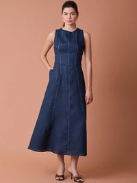 Palermo Long Dress Navy