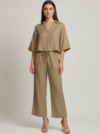Oriental Long Pants Brown