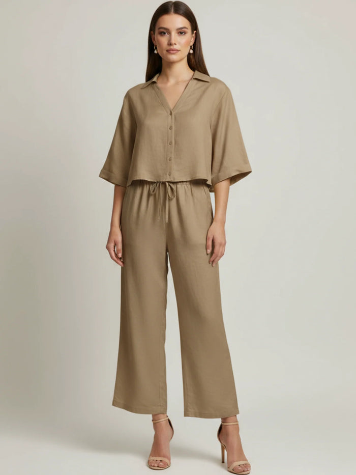 Oriental Long Pants Brown
