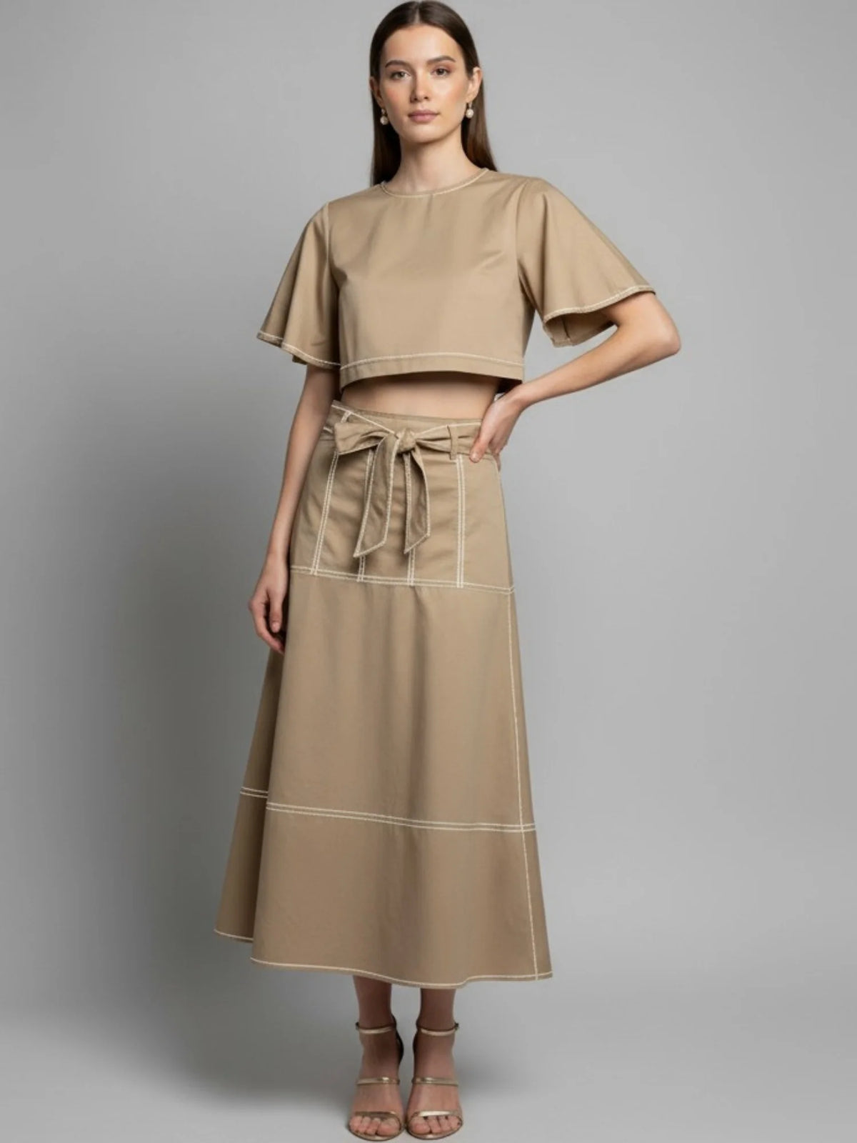 Paradis Long Skirt Sand