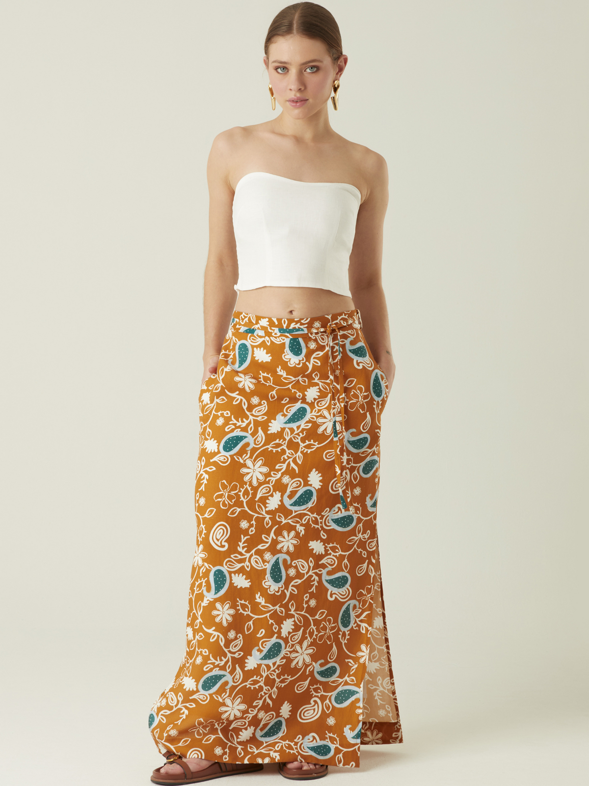 Long Skirt Kartik Orange