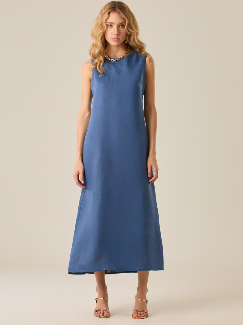 Lauretta Indigo Long Dress