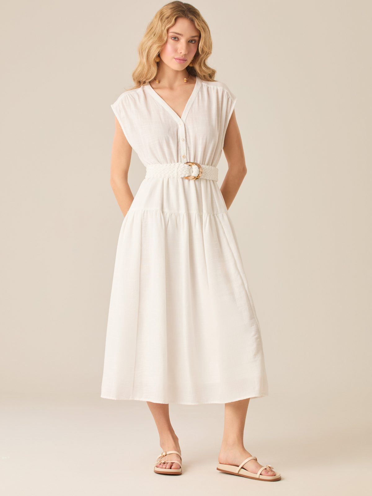 Rufina White Long Dress