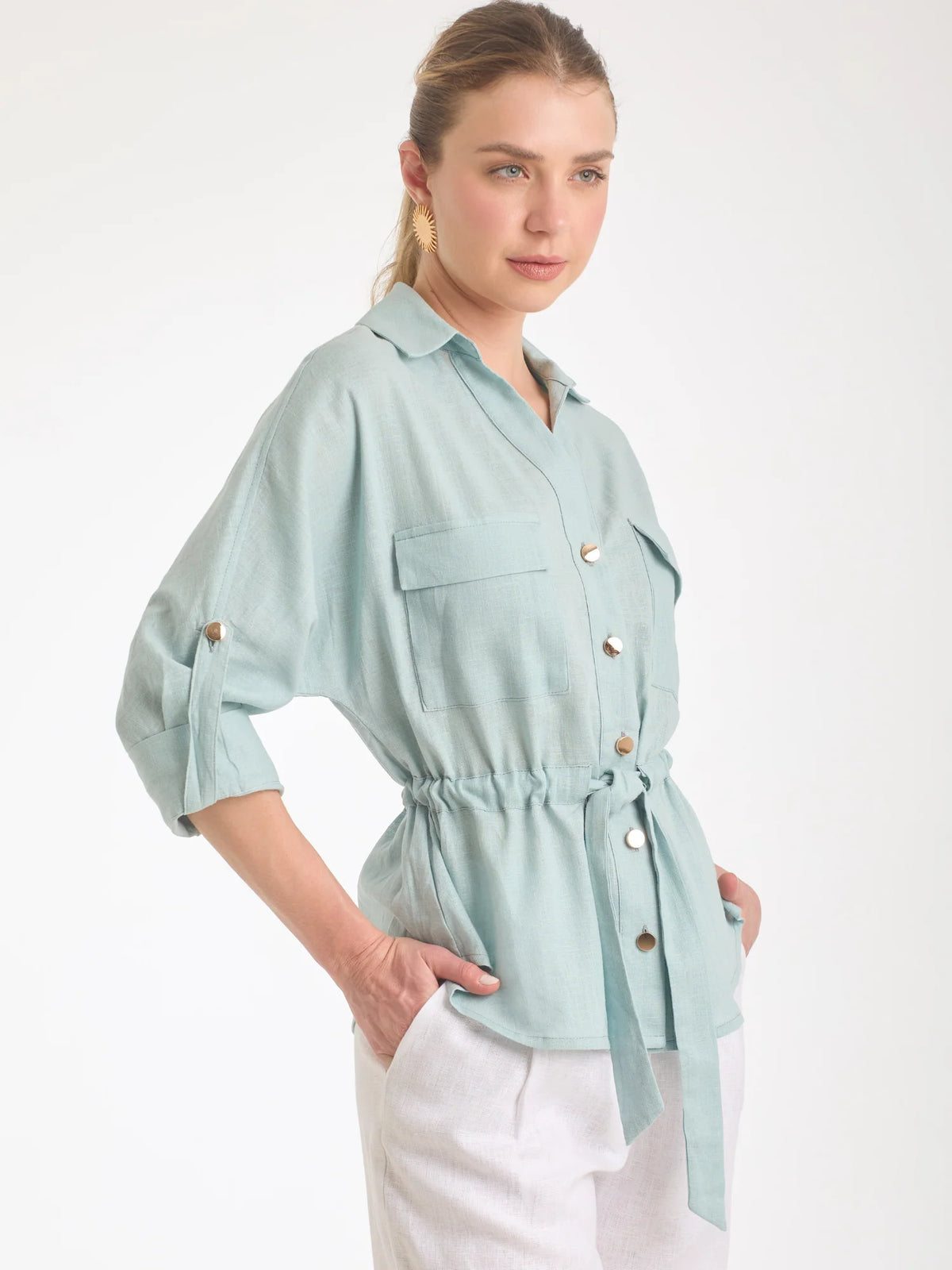 Gemini Blouse Aqua