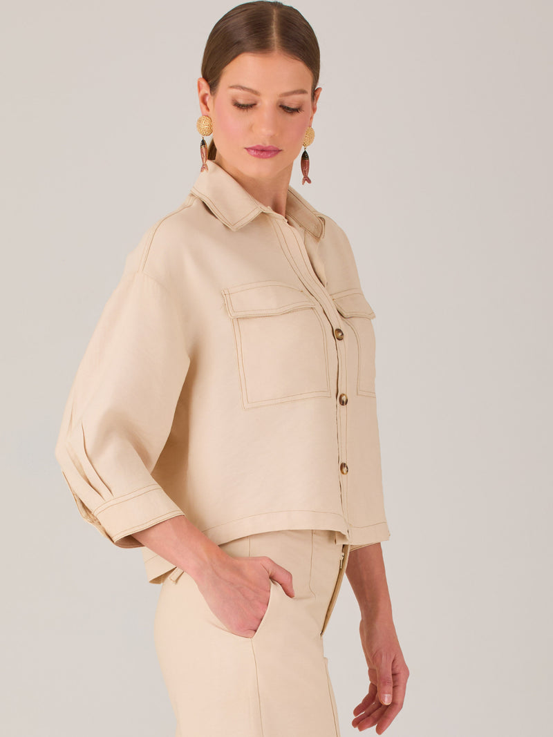 Piper Blouse Sand