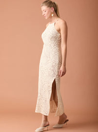 Adele Long Dress Beige