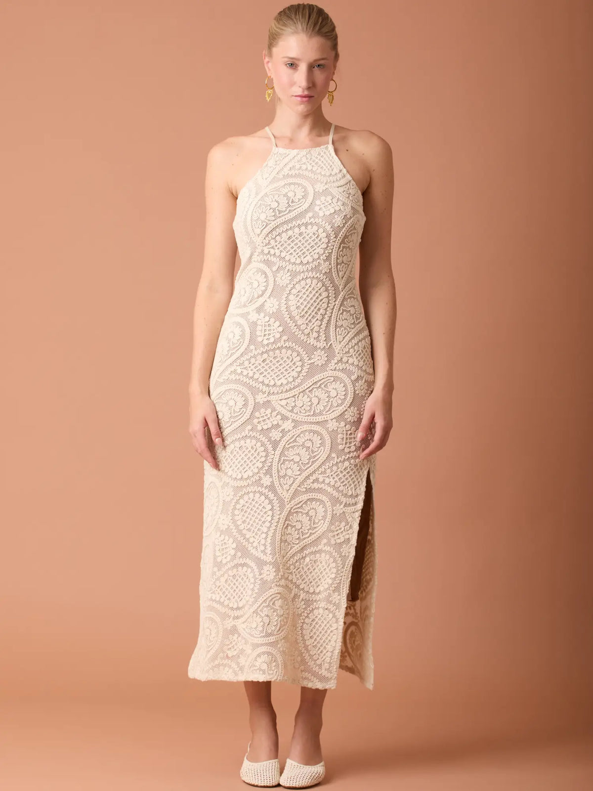 Adele Long Dress Beige