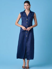 Yestin Long Dress Navy