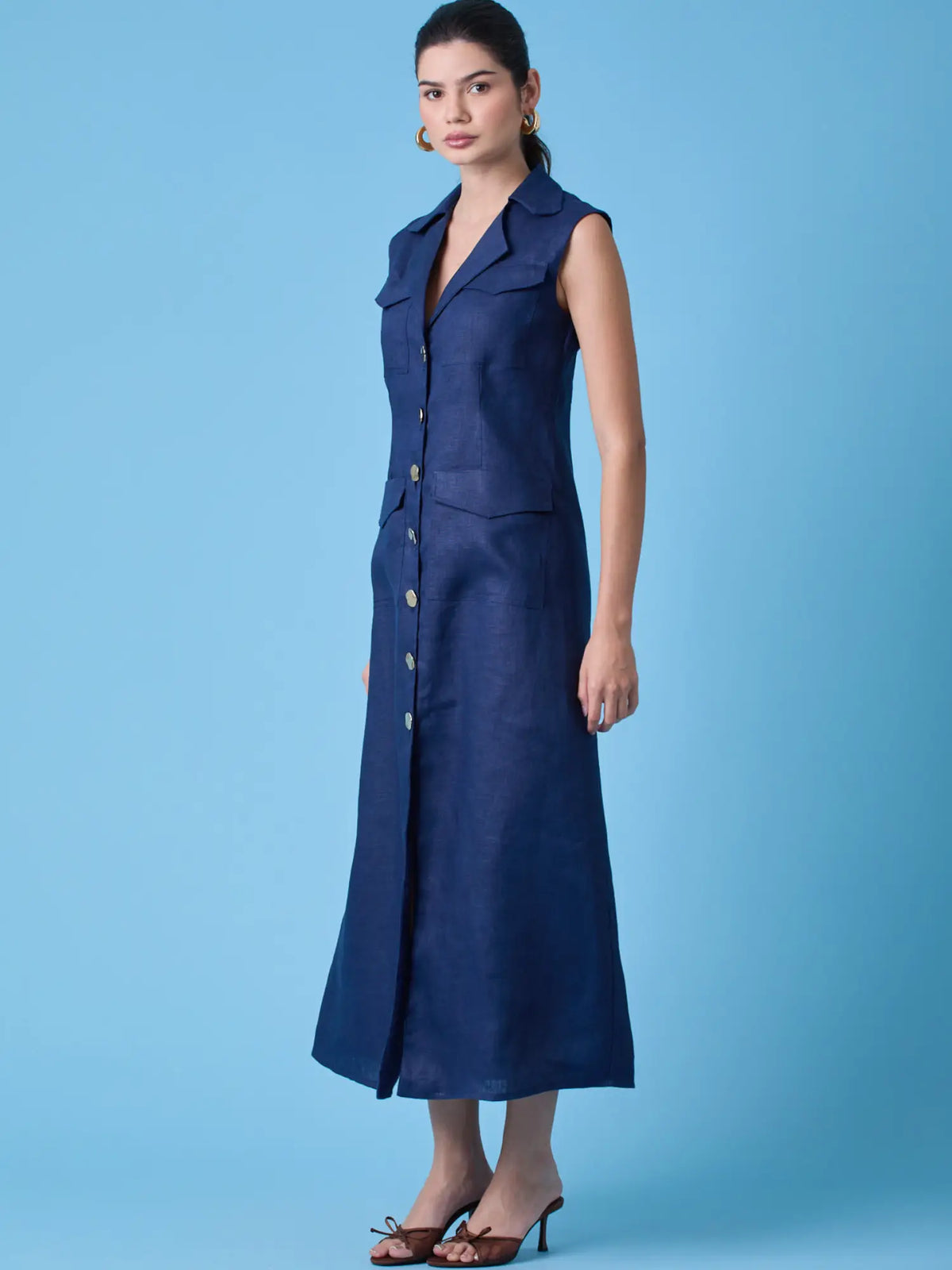 Yestin Long Dress Navy