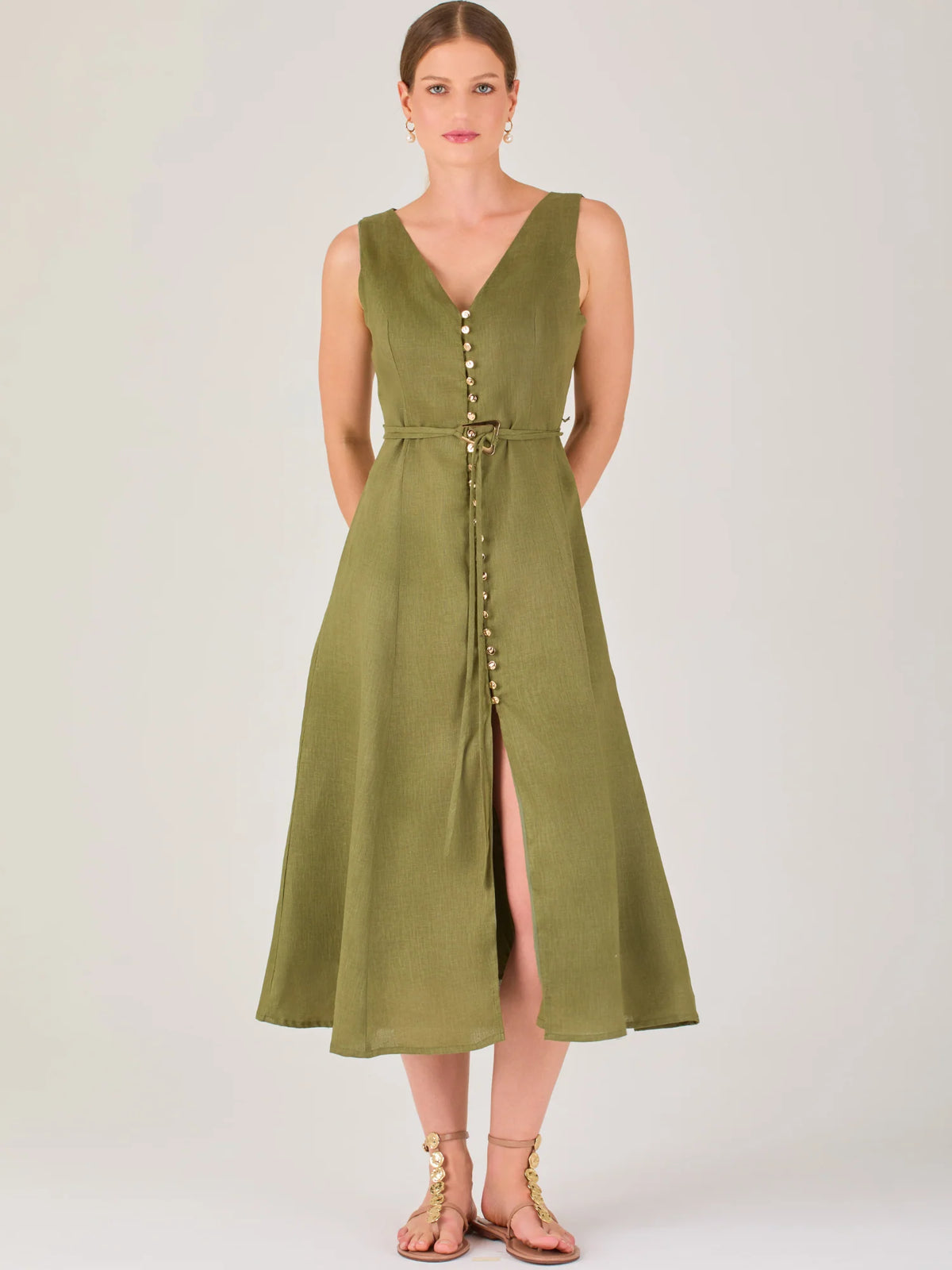 Yuria Long Dress Olive