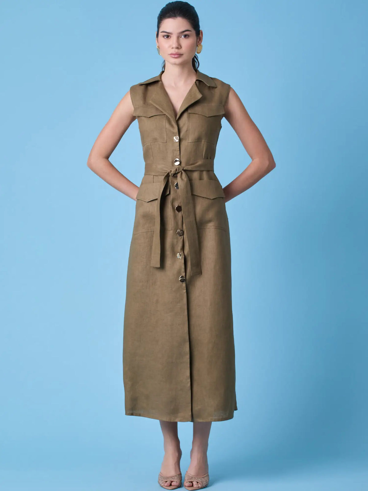 Yestin Long Dress Olive