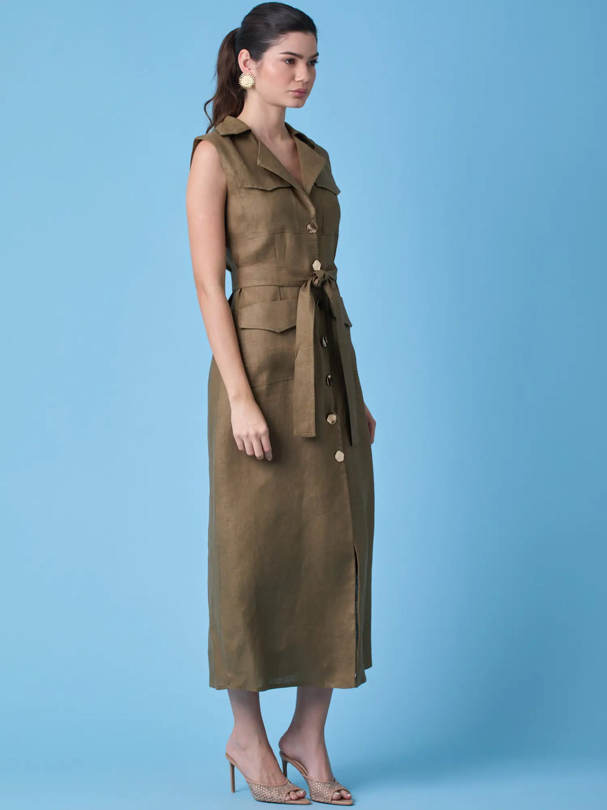 Yestin Long Dress Olive