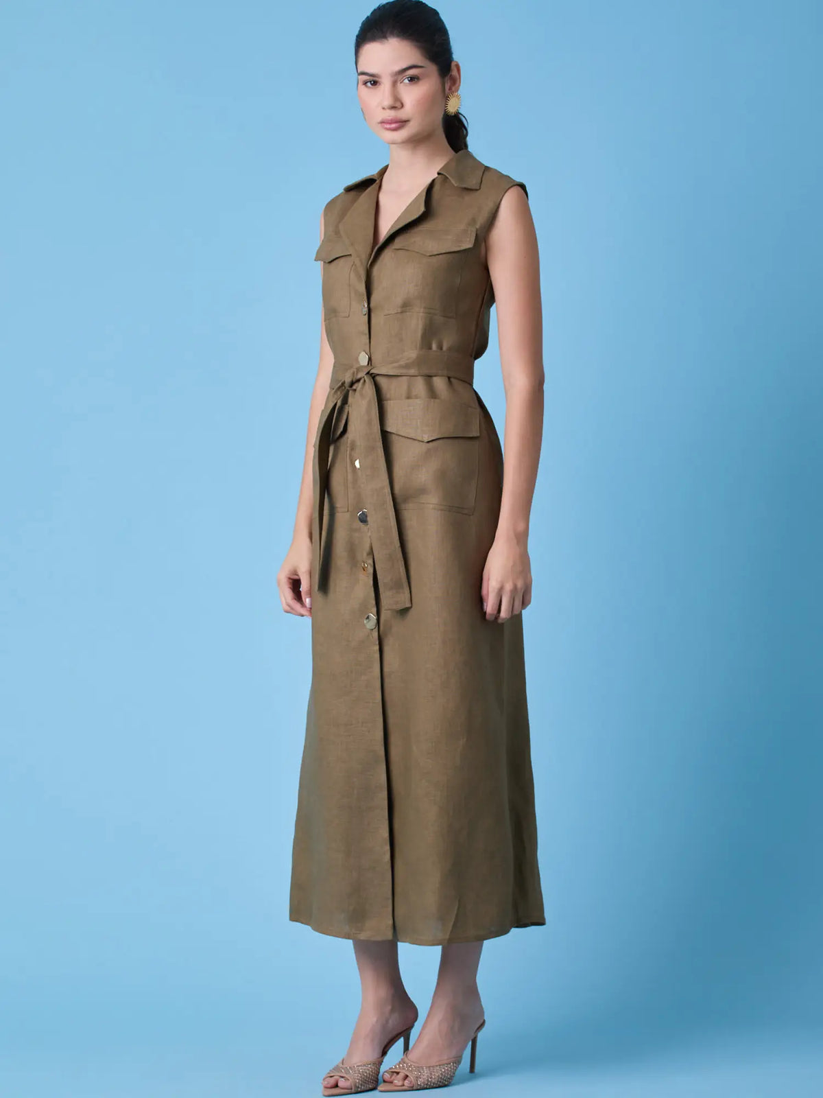 Yestin Long Dress Olive
