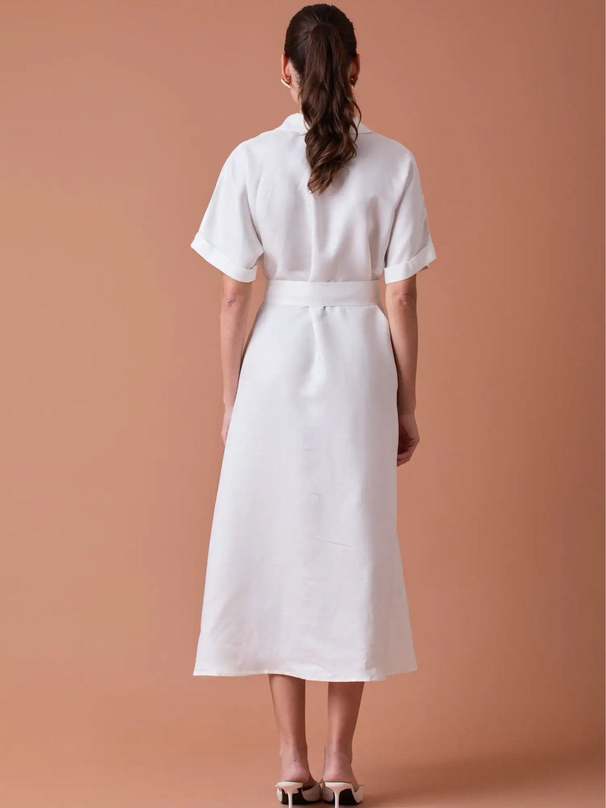 Makri Long Dress White