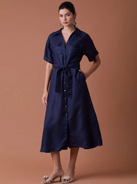 Makri Long Dress Navy