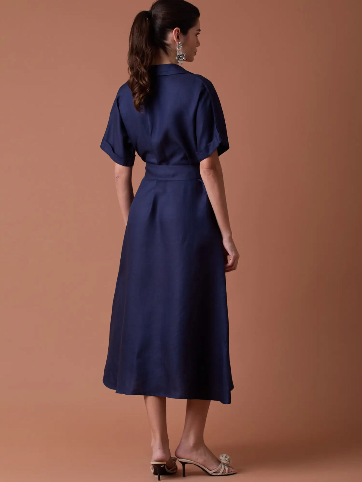 Makri Long Dress Navy