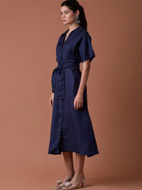 Makri Long Dress Navy